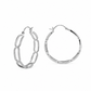 E17692 SILVER PAPERCLIP EARRING - view 2