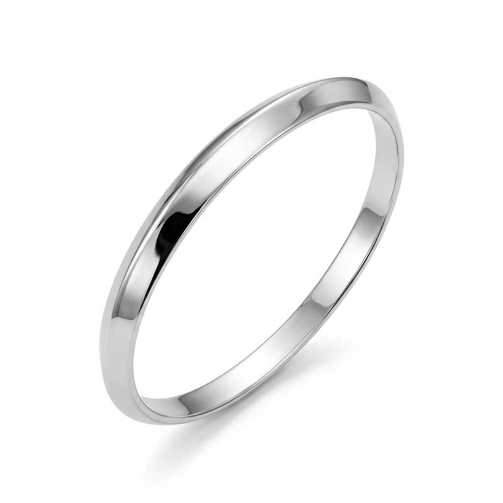 Rhodium Finish Bangle Bracelet in 925 Sterling Silver | PB892