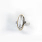 Rock Crystal ring in sterling silver, style R4972