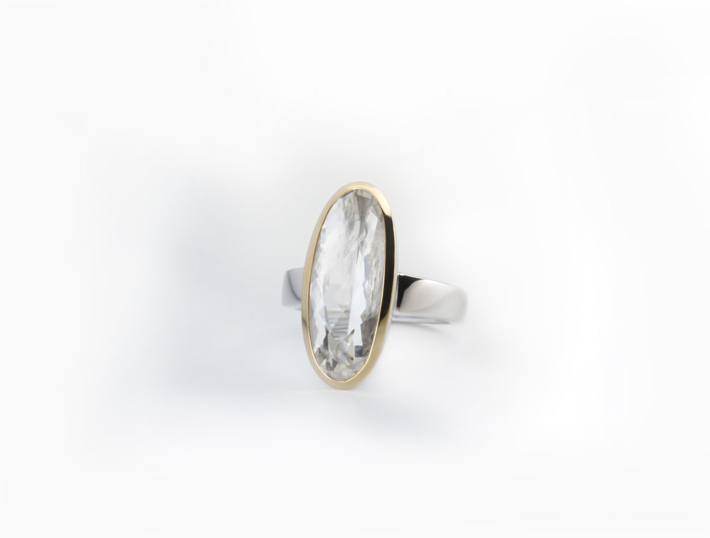 Rock Crystal ring in sterling silver, style R4972