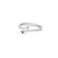 Blue Sapphire and Diamond ring in sterling silver, style R3466 - view 5