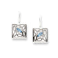 Blue Topaz and Amethyst earrings in sterling silver, style E4548 - view 2
