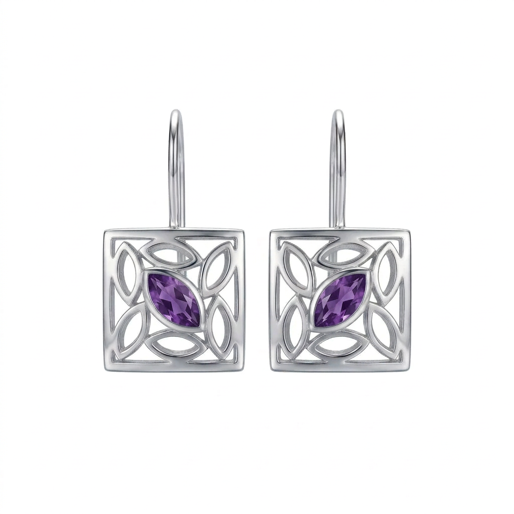 Floral Filigree Earrings in 925 Sterling Silver | E4548
