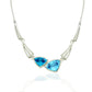 Amethyst and Blue Topaz necklace in sterling silver, style N3327 - view 7