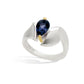 Amethyst and Blue Topaz ring in sterling silver, style R6987 - view 5