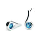 Amethyst and Blue Topaz earrings in sterling silver, style E6425
