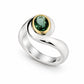 Amethyst and Blue Topaz ring in sterling silver, style R7001 - view 2