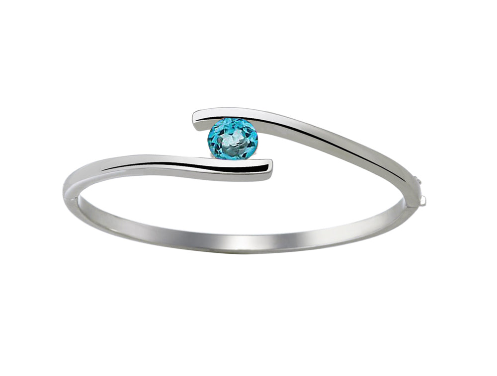 Amethyst and Blue Topaz bracelet in sterling silver, style B1686 - view 10