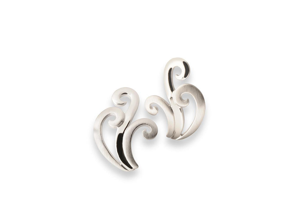 Wind & Sea All Silver Earring E7808 - Earring