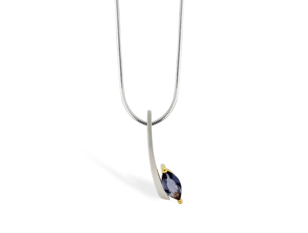 Amethyst and Blue Topaz pendant in sterling silver, style SET163 - view 5