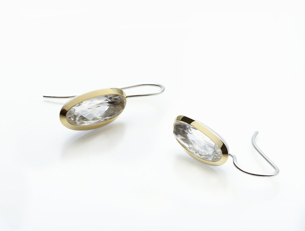 Rock Crystal earrings in sterling silver, style E5480