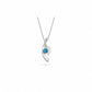 Amethyst and Blue Topaz pendant in sterling silver, style P7342 - view 5