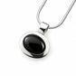 Black Onyx and Carnelian pendant in sterling silver, style P4811