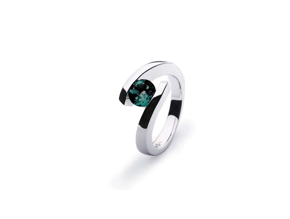 Amethyst and Blue Topaz ring in sterling silver, style R3266 - view 5