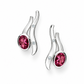 Art Deco Gemstone Earrings in 925 Sterling Silver | E7378 - view 3