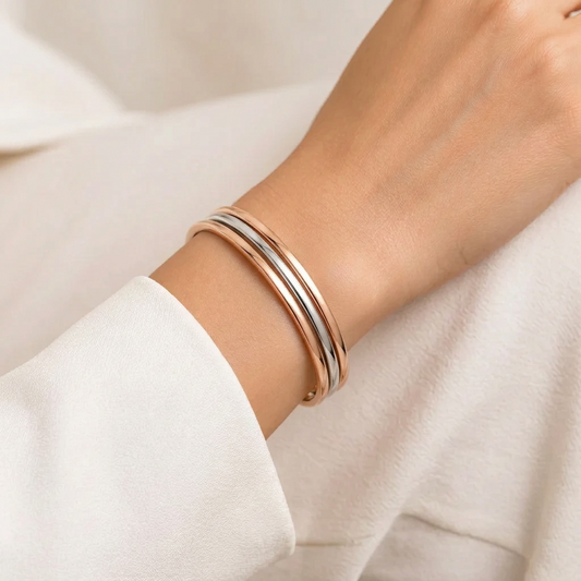 Silver Bangle Bracelet in 925 Sterling Silver