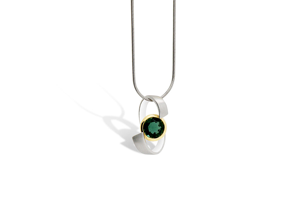 Amethyst and Blue Topaz pendant in sterling silver, style P7314 - view 6
