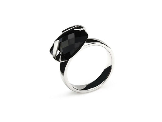 Black Onyx ring in sterling silver by Joryel Vera, style R4386 - view 2