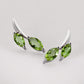 Green Quartz and Peridot earrings in sterling silver, style E7816 - view 2