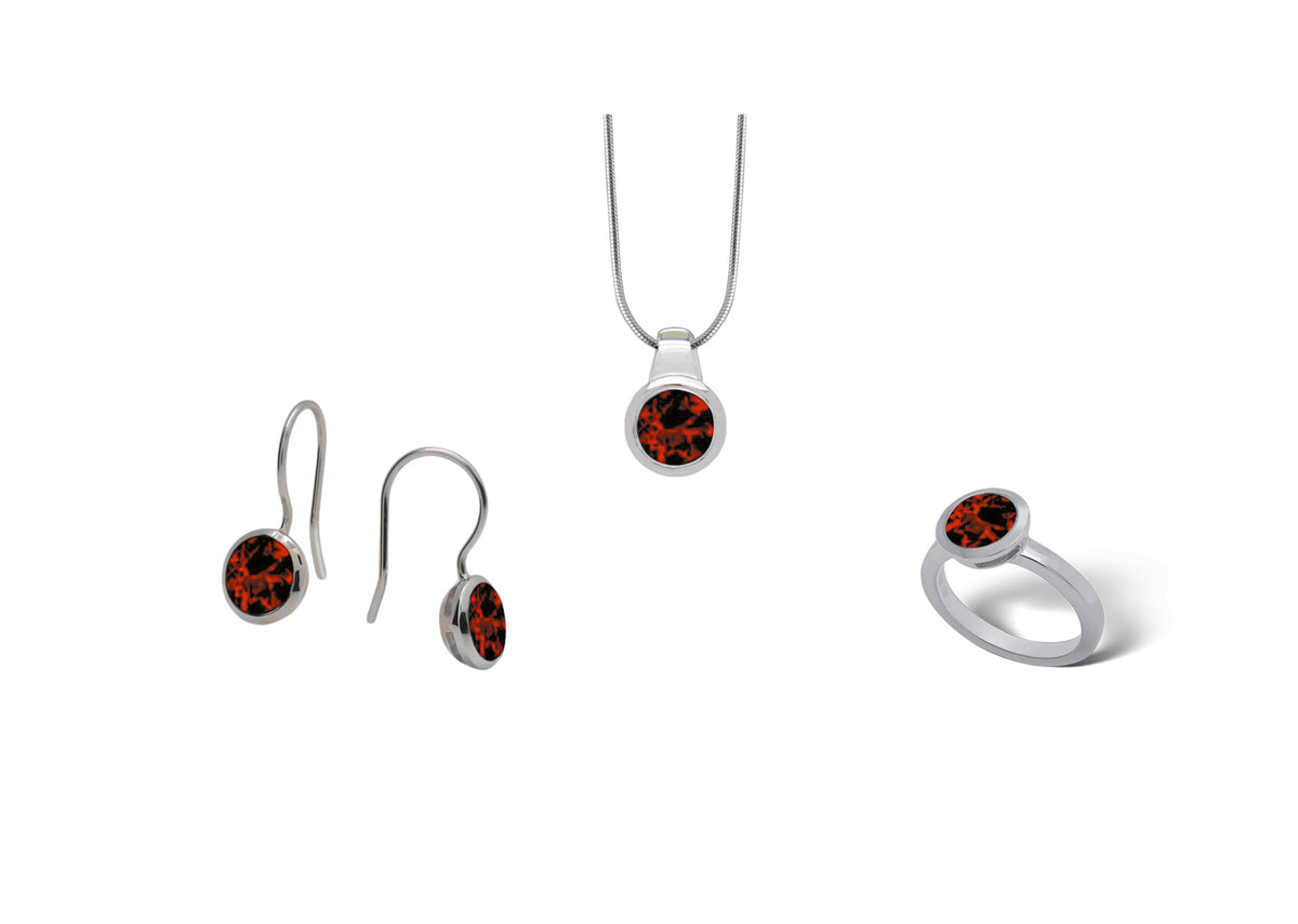 Amethyst and Blue Topaz jewelry set in sterling silver by Joryel Vera, style SET045 - view 4