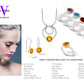 Citrine and Blue Topaz jewelry set in sterling silver, style SET425