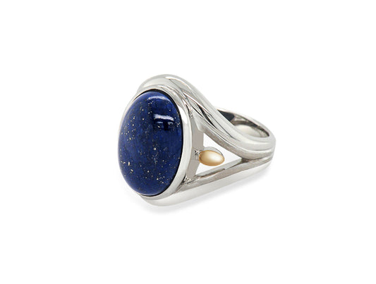 Cabochon Stone Ring R6106 - R6106 Lapis - Ring