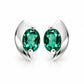 Amethyst and Blue Topaz earrings in sterling silver, style E9298 - view 3