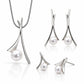 Pearl jewelry set in sterling silver