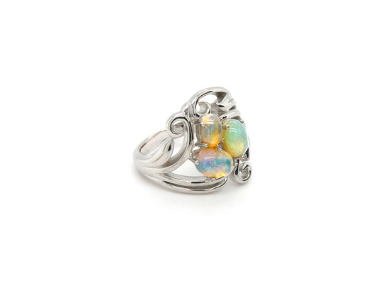 Opal ring in sterling silver, style R7261