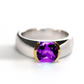 Amethyst and Blue Topaz ring in sterling silver, style R6096 - view 2