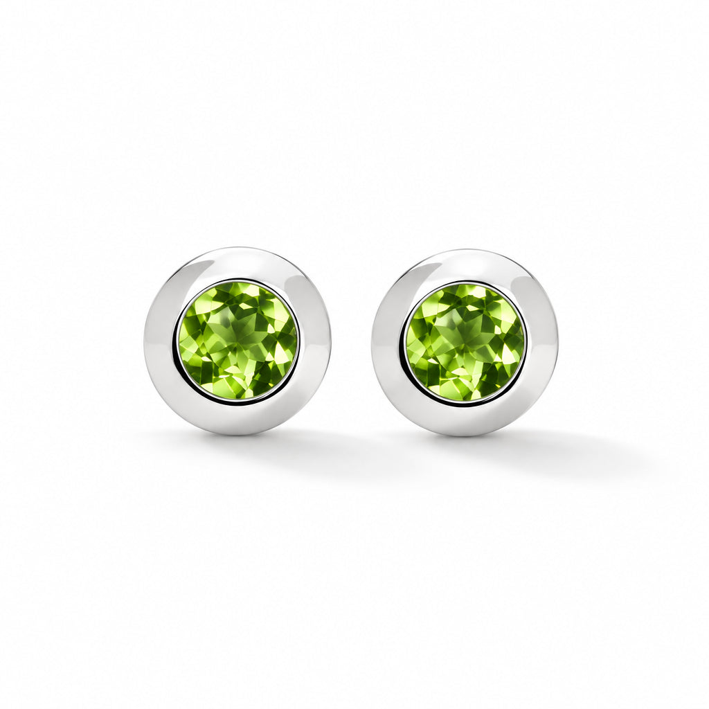 Peridot and London Blue Topaz earrings in sterling silver, style E4404