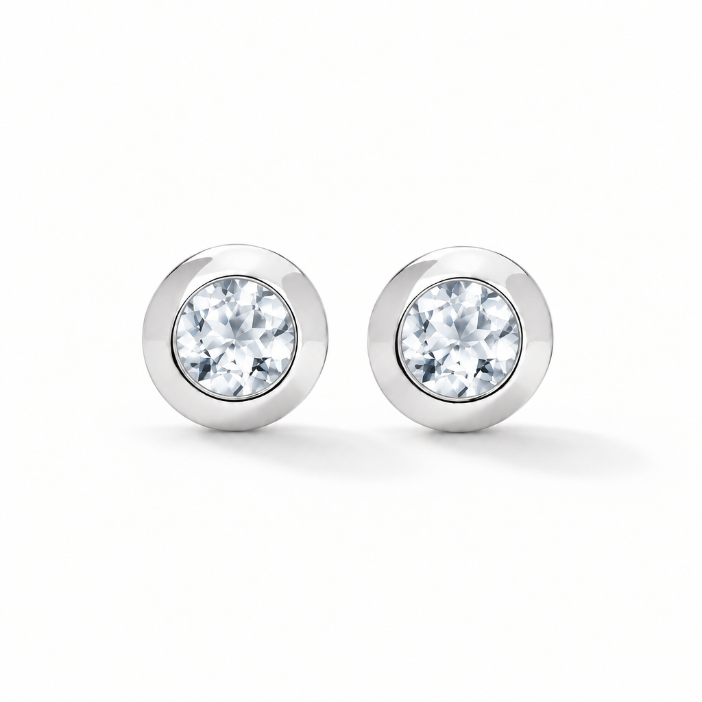 3mm Gemstone Post Earrings in 925 Sterling Silver | E4404 - view 8