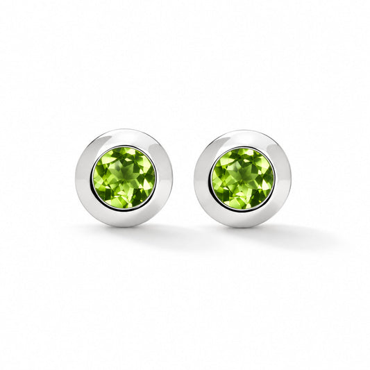 Peridot and London Blue Topaz earrings in sterling silver, style E4404