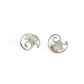 Opal earrings in sterling silver, style E9882