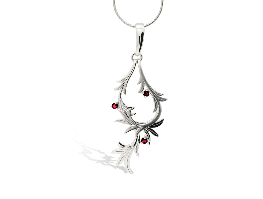 Iolite and White Topaz pendant in sterling silver, style P7324