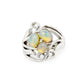 Opal ring in sterling silver, style R7261 - view 2