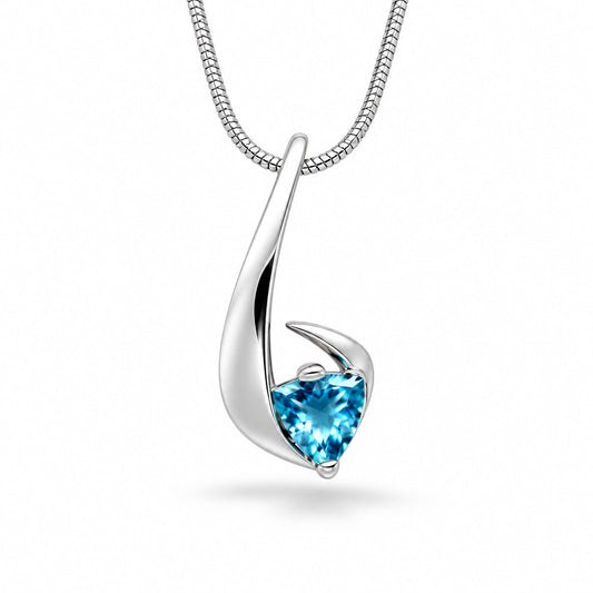 Blue Topaz and Iolite pendant in sterling silver by Joryel Vera, style P7311 - view 2