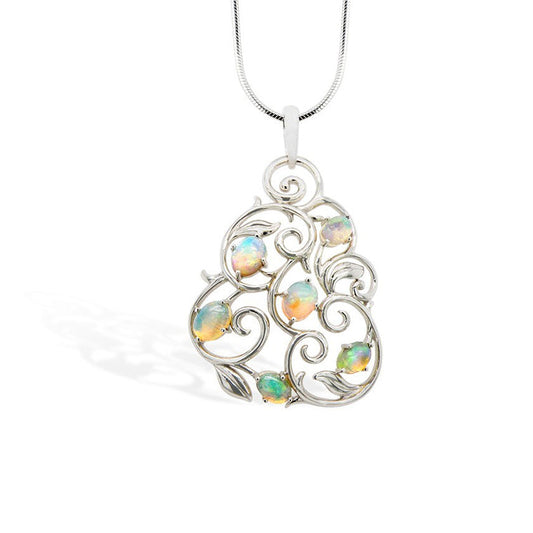 Opal pendant in sterling silver by Joryel Vera, style P7588