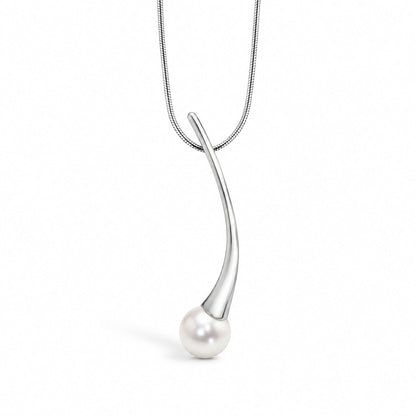 Pearl pendant in sterling silver, style P7595