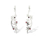 Garnet and Iolite earrings in sterling silver, style E9305 - view 2