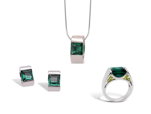 Unique Square Gemstone Set 559 - Set