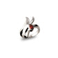 Blue Topaz and Garnet ring in sterling silver, style R5830