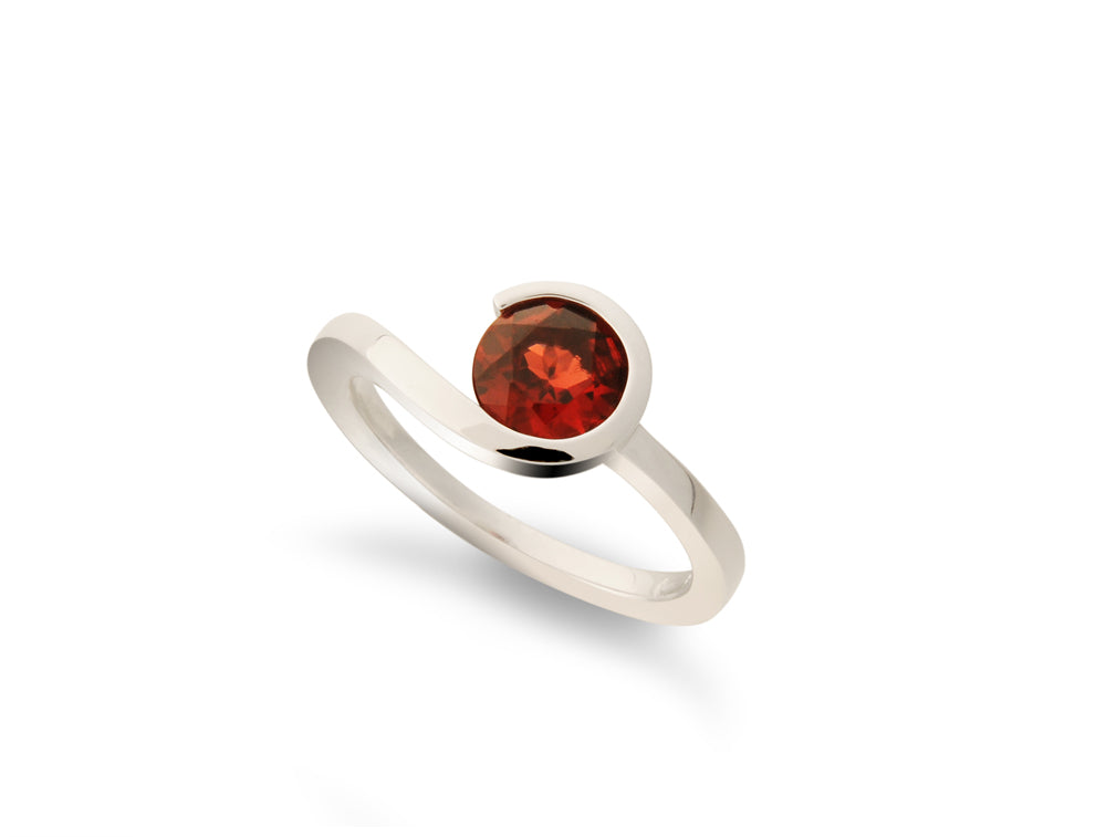 Gemstone Stack Ring R4285/S - R4285 Garnet 7 mm - Ring