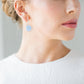 Blue Calcite and Rose Quartz earrings in sterling silver - view 3