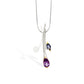 Amethyst and Blue Topaz pendant in sterling silver, style SET163 - view 2