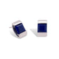 Blue Topaz and Green Quartz earrings in sterling silver, style E4086 - view 3