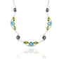 Iolite, Blue Topaz and Peridot necklace in sterling silver, style N3329 - view 3