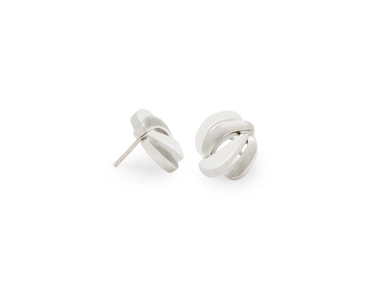 Two Tone Silver Earring E5637 - Earring