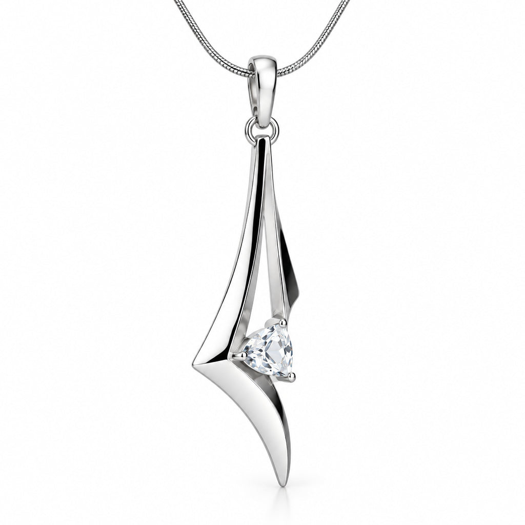 Amethyst and Blue Topaz pendant in sterling silver, style P7327 - view 4