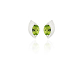 Oval Gemstone Earring E9298 - E9298/L Peridot 8x 6 mm - Earring